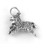 Silver Zebras Charm