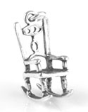 Silver Rocking Chair Charm