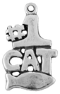 Silver #1 Cat Charm