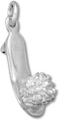 Sterling silver ladies slipper charm