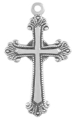 Silver fancy cross charm
