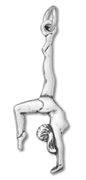 Silver Gymnast Charm