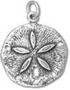 Silver Small Sand Dollar Charm C3356