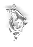 kissing dolphin charm