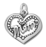 Silver Mom charm