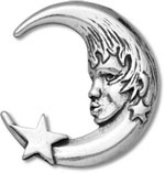 Star Moon Face Pendant