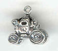 Silver pumpkin carriage charm