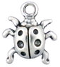 Silver Ladybug Charm