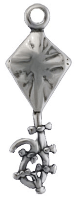 Silver kite charm