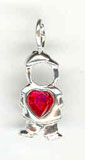 Silver Birthstone Kids July Boy Charm