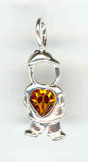 Silver Birthstone Kids November Boy Charm