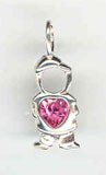 Silver Birthstone Kids October Boy Charm