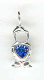 Silver Birthstone Kids September Boy Charm