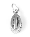 Silver grooming brush for horses charm
