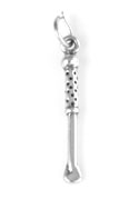Silver riding crop charm