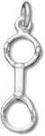 Sterling silver horse bit charm