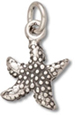 Silver starfish charm