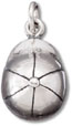 Sterling silver English riding cap charm
