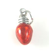 red-silver red enamel Christmas lights charm