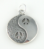 Silver peace Ying/Yang charm