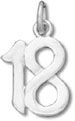 Silver 18th Birthday Charm