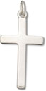 Sterling silver plain simple cross charm