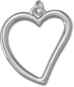 Silver Open Heart Pendant