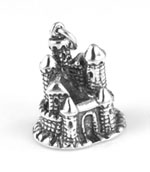 Silver castle charm