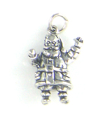 silver santa claus charm