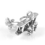 Silver airplane charm