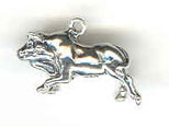 Sterling silver Brahma bull charm