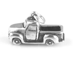 Silver vintage truck charm