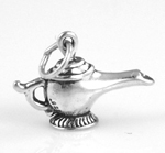 Silver magic lamp charm