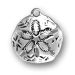 Silver sand dollar charm