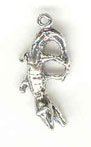 Sterling silver lizard charm