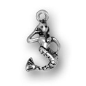 Silver mermaid charm