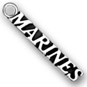 Silver Marines tag charm