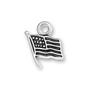 Silver Small Flag Charm