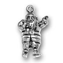 silver santa claus charm