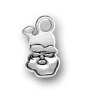 silver santa head charm