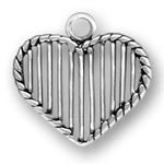 Sterling silver heart charm