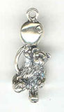 silver bear with balloon charm