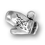 Sterling silver mitten charm