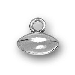 Silver full football charm