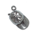 Silver baseball cap charm