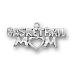 Sterling silver basketball mom charm