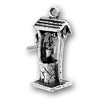 Silver wishing well charm