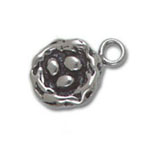 silver bird nest charm