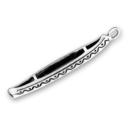 Sterling silver canoe charm