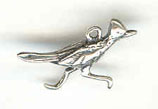 Sterling silver road runner charm